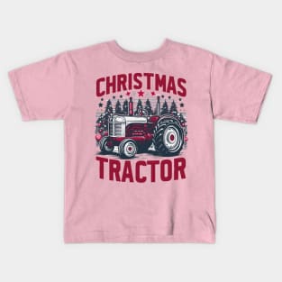 Festive Farming Joy Christmas Tractor Edition Kids T-Shirt